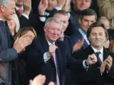 Alex Ferguson, ovacionado en su regreso a Old Trafford.
