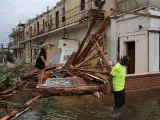 Un edificio destruido por el huracán Michael, en Panama City, Florida (EE UU).