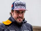 Fernando Alonso, en el paddock de Austin antes del GP de Estados Unidos.