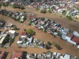 Vista de una zona urbana en México afectada por las inundaciones provocadas por el huracán Willa.
