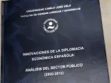 Portada de la tesis doctoral de Pedro Sánchez.