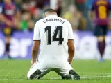 Casemiro, derrotado en el Clásico entre FC Barcelona y Real Madrid.