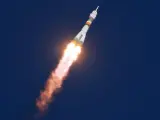 Lanzamiento de la Soyuz MS-10 desde el cosmódromo de Baikonur (Kazajistán). La nave sufrió unos problemas de propulsión y tuvo que aterrizar de emergencia.