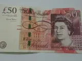 Imagen de billete de 50 libras esterlinas.