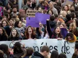 Manifestación feminista del 8 de marzo de 2018 en Madrid.