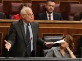 Josep Borrell durante la sesión de control al Gobierno