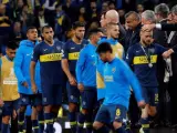 Los jugadores de Boca Juniors, tras perder la final de la Copa Libertadores ante River Plate.