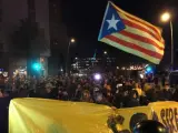 Manifestación de los CDR en la avenida Diagonal de Barcelona