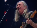 El rockero madrileño Rosendo, durante el concierto en el WiZink Center con el que se despidió de Madrid tras 45 años de carrera.