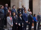 El presidente del Gobierno, Pedro Sánchez, junto a los miembros de su gabinete.