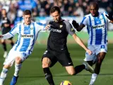 Franco 'Mudo' Vázquez, del Sevilla, fue expulsado en el descanso del partido contra el Leganés.