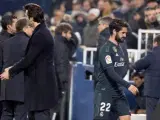 Solari e Isco, durante el partido entre Leganés y Real Madrid de Copa del Rey.