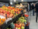 Frutas en un supermercado