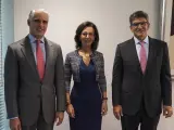 Ana Botín, José Antonio Álvarez y Andrea Orcel