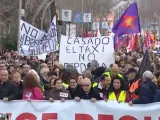 Manifestación de taxistas en Madrid.