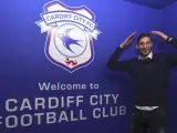 Emiliano Sala tras fichar por el Cardiff City