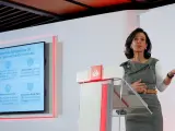Ana Botín en la presentación de resultados del Santander