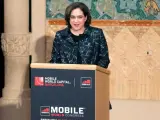 Imagen de la alcaldesa de Barcelona Ada Colau en la inauguración del último Mobile World Congress.