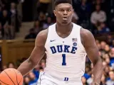 Zion Williamson, en un partido con la Universidad de Duke