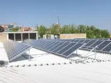 Placas solares en el tejado del Ayuntamiento