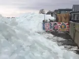 Tsunami de hielo en Canadá.