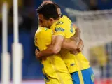 Celebración de un gol de la UD Las Palmas