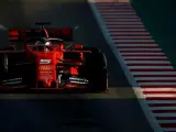 Sebastian Vettel, al volante del Ferrari SF90 durante los entrenamientos de pretemporada de F1.