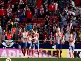 Los jugadores del Atlético de Madrid celebran un gol ante el Leganés.