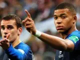 Griezmann y Mbappé, con la camiseta de Francia.