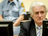 El exlíder serbobosnio Radovan Karadzic ante el Tribunal Penal para la Antigua Yugoslavia (TPIY) en La Haya (Holanda).