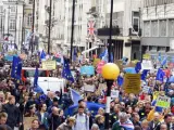 Imagen de la manifestación en contra del 'brexit' en Londres.