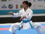 La karateca Sandra Sánchez, durante el Europeo de Guadalajara.