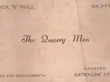 Tarjeta de visita de The Quarry Men, el grupo predecesor de los Beatles.