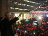 Mansur Yavas, candidato del Partido Republicano del Pueblo (CHP) a la alcaldía de Ankara, tras las elecciones municipales celebradas en Turquía.