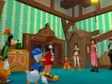 Una imagen del 'Kingdom Hearts' en la que aparecen personajes de 'Final Fantasy'.