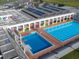 Placas fotovoltaicas en las piscinas municipales de Son Hugo.