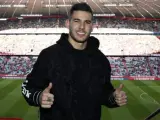 Lucas Hernández, en el Allianz Arena.