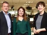 Fernando Rivarés, Maru Díaz y Violeta Barba, candidatos.