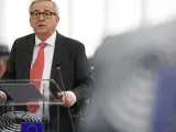 El presidente de la Comisión Europea en el Parlamento Europeo en Estrasburgo.