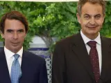 Aznar y Zapatero hicieron el debate electoral m&aacute;s visto (foto de archivo).