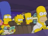 La familia Simpson en un capítulo de la temporada 30.