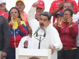 El presidente de Venezuela, Nicolás Maduro, durante un discurso en Caracas.