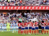 Minuto de silencio antes de la final de la Copa de la Reina entre Atlético y Real Sociedad.