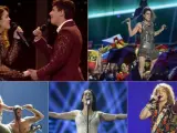 Representantes de España en Eurovisión entre los años 2014 y 2018.