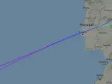 Trayectoria que hizo el avión de Iberia con destino a Bogotá