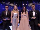 Los cuatro presentadores de Eurovisión 2019.