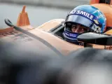 Fernando Alonso, durante la clasificación de las 500 millas de Indianápolis.