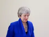 La primera ministra británica, Theresa May, ofrece una rueda de prensa tras una cumbre especial de la UE sobre el 'brexit', que acabó con un aplazamiento, hasta el 31 de octubre, de la salida del Reino Unido de la UE.