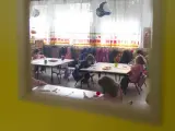 Colegio, aula, primaria, infantil, clase, niño, niña, niños, jugando, deberes