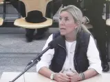 Isabel Jordán, acusada en el juicio a la Gürtel, en su declaración ante el tribunal de la Audiencia Nacional.